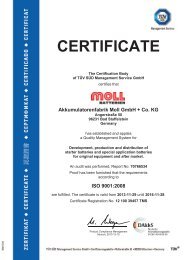 Certification - MOLL Batterien