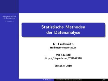 Statistische Methoden der Datenanalyse - HEPHY