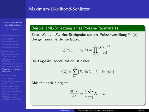 Statistische Methoden der Datenanalyse - HEPHY