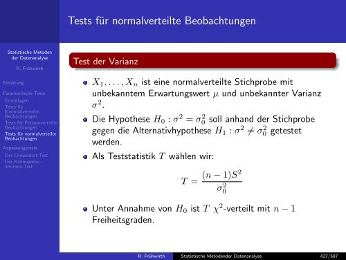 Statistische Methoden der Datenanalyse - HEPHY