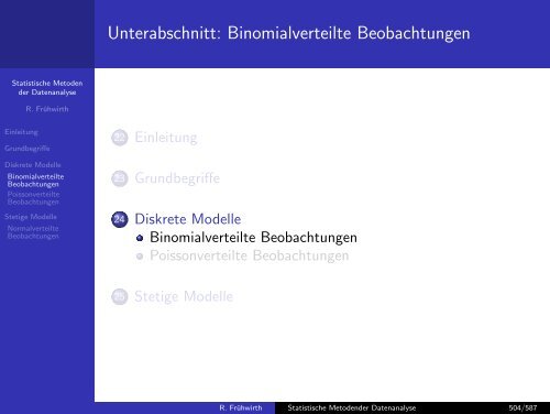 Statistische Methoden der Datenanalyse - HEPHY