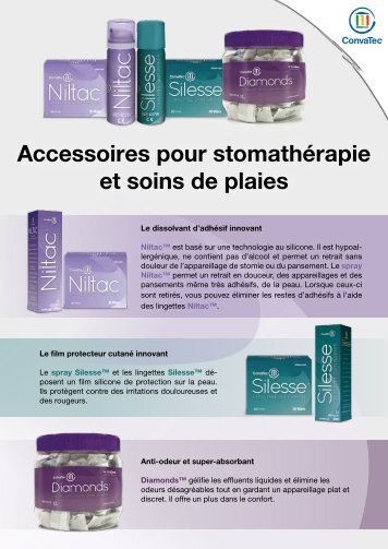 Accessoires pour stomathÃ©rapie et soins de plaies