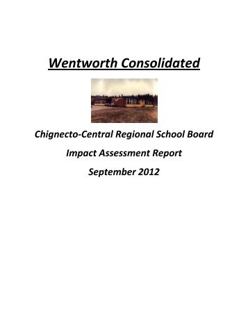 Wentworth Consolidated - Chignecto-Central Regional School Board