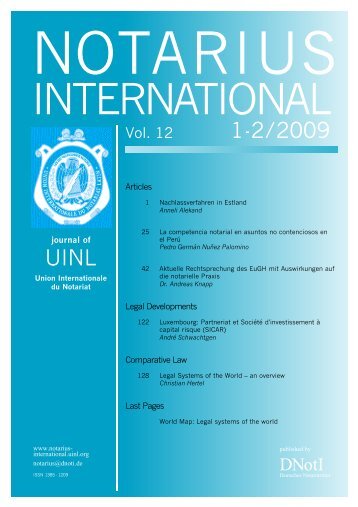 1-2/2009 UINL - Notarius International