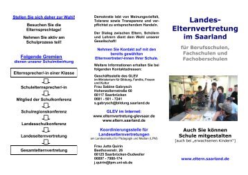 Flyer Landeselternvertretung Andruet