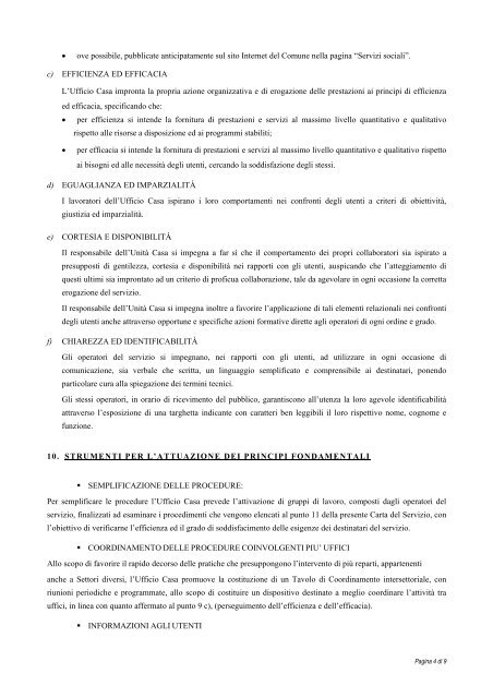 Carta Servizio Casa - Comune di Rovigo