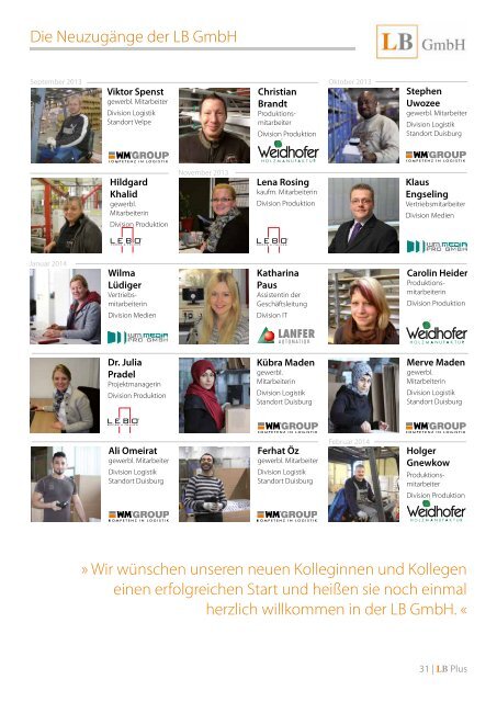 LB PLUS - Das Magazin der LB GmbH