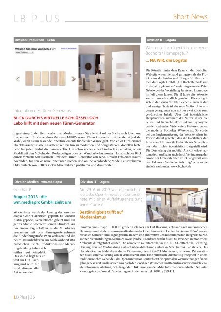 LB PLUS - Das Magazin der LB GmbH