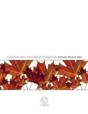 CANADIAN MERIT SCHOLARSHIP FOUNDATION ... - Loran Award