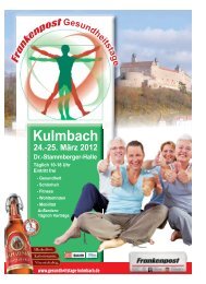 Beilage der Frankenpost zu den Gesundheitstagen - Stadt Kulmbach