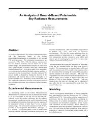 An Analysis of Ground-Based Polarimetric Sky Radiance - ARM