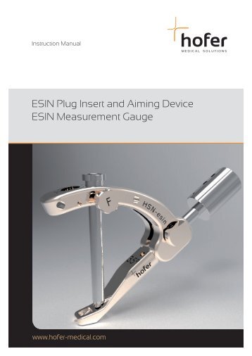 ESIN Plug Insert and Aiming Device ESIN ... - Hofer-medical