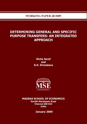 Determining General And Specific Purpose Transfers