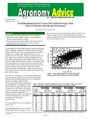 The Relationship between Corn Grain Yield and Forage Yield: Effect ...