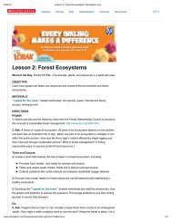 Lesson 2: Forest Ecosystems - Digital Learning Environments