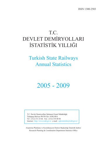 T.C. DEVLET DEMÄ°RYOLLARI Ä°STATÄ°STÄ°K YILLIÄI Turkish ... - Tcdd