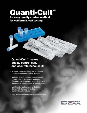 IDEXX Quanti-Cult Information Sheet - IDEXX Laboratories