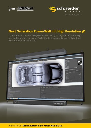 Next Generation Power-Wall mit High Resolution 3D - mini VR-Wall