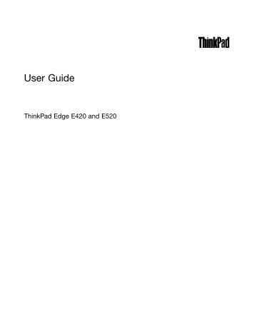 E420_E520 User Guide - Lenovo