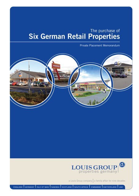 Six German Retail Properties - the Louis Group International ...