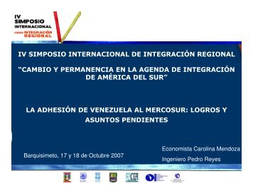 Venezuela: a un aÃ±o del ingreso pleno al Mercosur