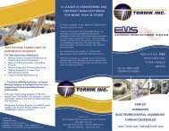 Sales@Tornik.com WHY CHOOSE T - Custom Component Sales, LLC