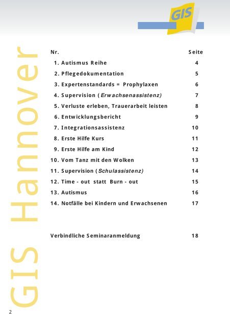 Fortbildungsprogramm 1. Halbjahr 2011 - bei der gGIS mbH