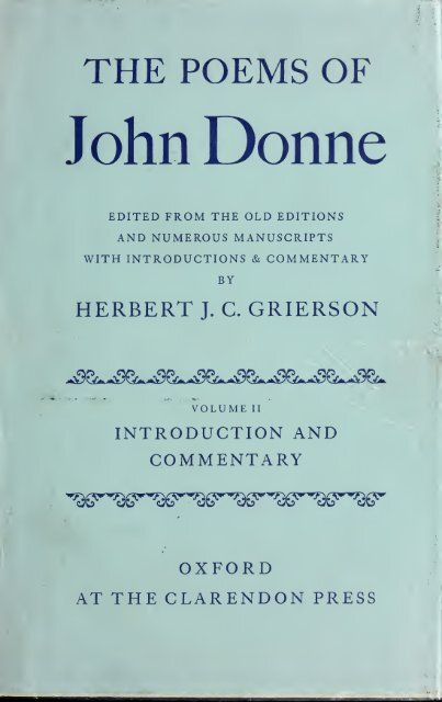 The Poems Of John Donne