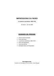 IMPRESSIONS DU NORD - Fondation de l'Hermitage