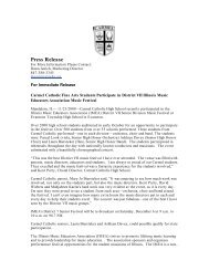Press Release - Carmel Catholic High School
