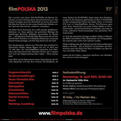 Festivalkatalog - FilmPolska