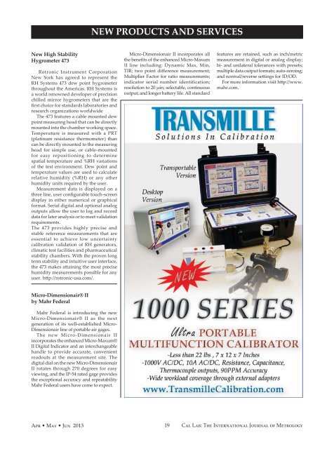 METROLOGY 101: PISTON PROVER DESIGN - Cal Lab Magazine