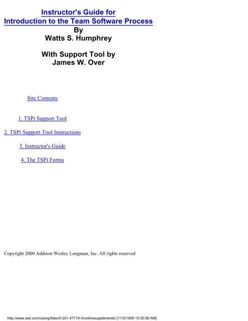 TSPi Support Tools document (pdf) - Carnegie Mellon University
