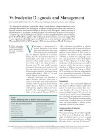 Vulvodynia: Diagnosis and Management