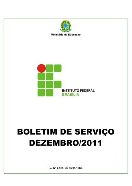 BOLETIM DE SERVIÇO - Iftm