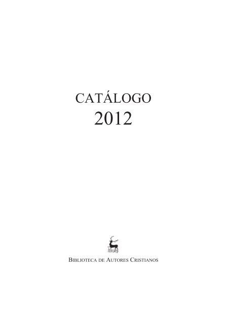 CATÃLOGO - Biblioteca de Autores Cristianos