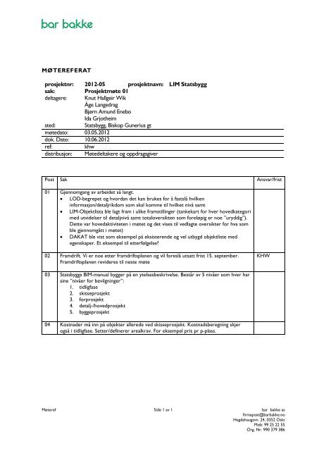 MÃTEREFERAT prosjektnr: 2012-05 ... - BIM for landskap