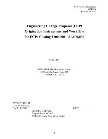 Engineering Change Proposal - NEXRAD Radar Operations Center ...