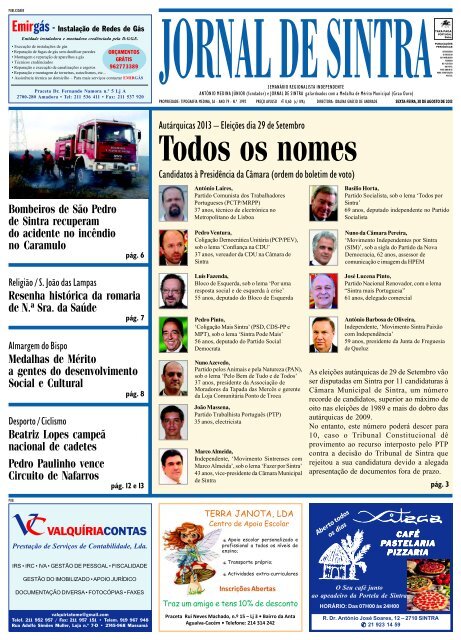 Todos os nomes - Jornal de Sintra