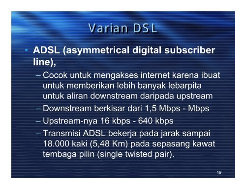 Multiplexing & Teknologi DSL