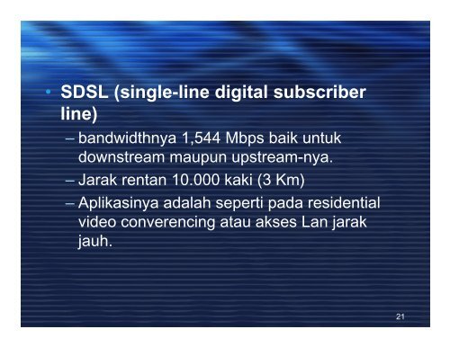 Multiplexing & Teknologi DSL