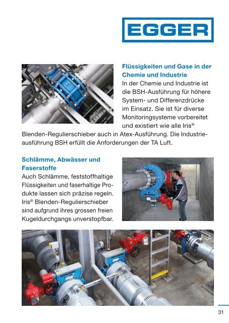 Pumpen und Schieber: Produktportfolio der Kreiselpumpenfirma Emile Egger. Freistrompumpen, Prozesspumpen, Axialpumpen