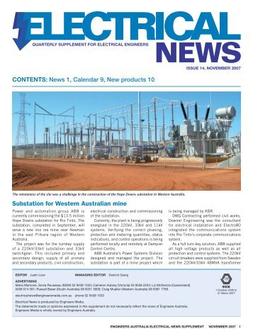 Substation for Western Australian mine - Engineers Media