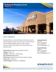 Northbrook Shopping Center - Weingarten Realty Investors