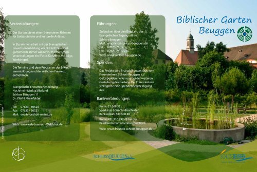 Flyer Biblischer Garten Schloss Beuggen