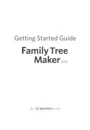 Getting Started Guide - Family Tree Maker