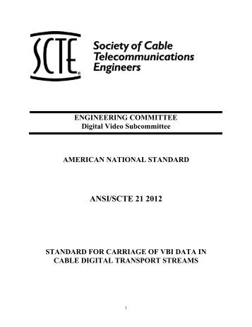 ANSI/SCTE 21 2012