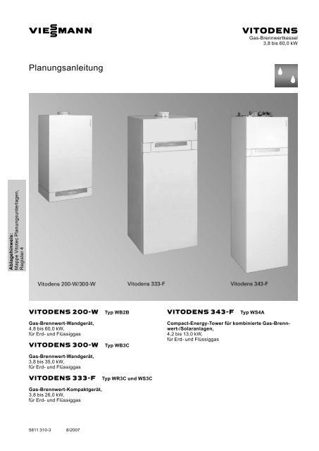 Vitodens 343-F Planungsanleitung