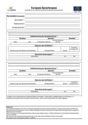 Modul 3-Phase 2-6 Europass-Sprachenpass - Galaxies