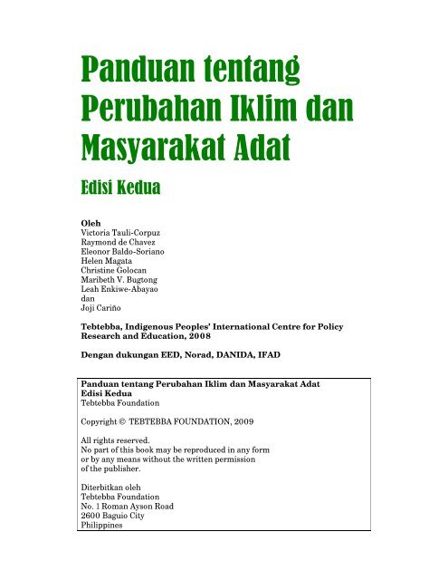 Panduan Tentang Perubahan Iklim Dan Masyarakat Adat Lifemosaic